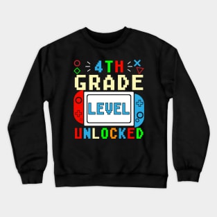 4th Grade Level Unlocked Video Game Crewneck Sweatshirt